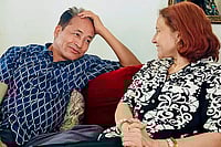 Day In Pics: March 15, 2026 | PTI: @GitanjaliAngmo/X via Photo : In this image posted on March 15, 2026, Climate activist Sonam Wangchuk with spouse Gitanjali J Angmo at a hospital for a medical check-up after his release from Jodhpur Central Jail following the revocation of his detention under the NSA.
