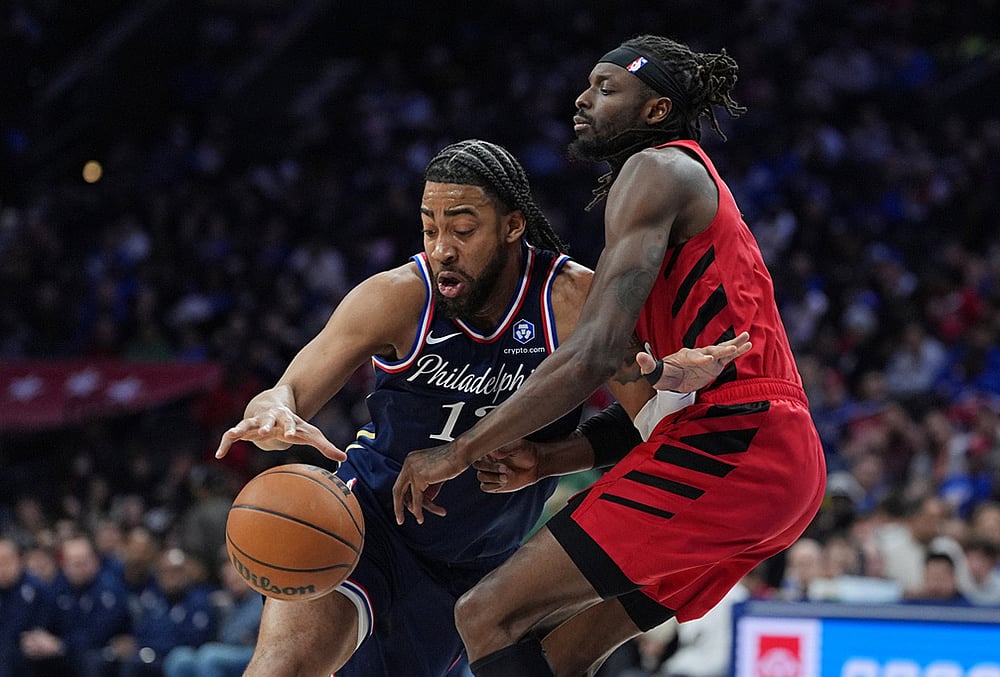 Philadelphia 76ers Vs Portland Trail Blazers NBA game-Trendon Watford