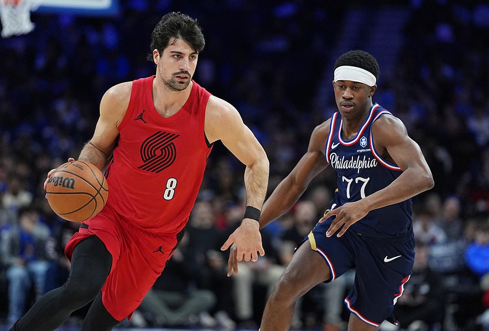 Philadelphia 76ers Vs Portland Trail Blazers NBA game-Deni Avdija