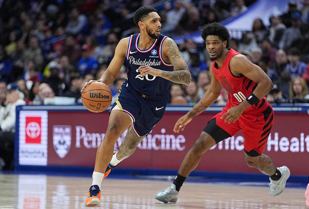 Philadelphia 76ers Vs Portland Trail Blazers NBA game-Cameron Payne
