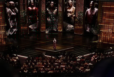 Mikey Madison presents the award for best performance by an actress in a leading role during the Oscars at the Dolby Theatre in Los Angeles. 
