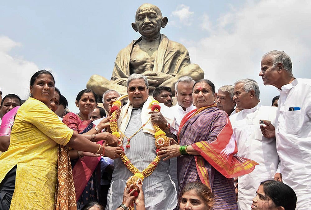 Siddaramaiah at Vidhana Soudha