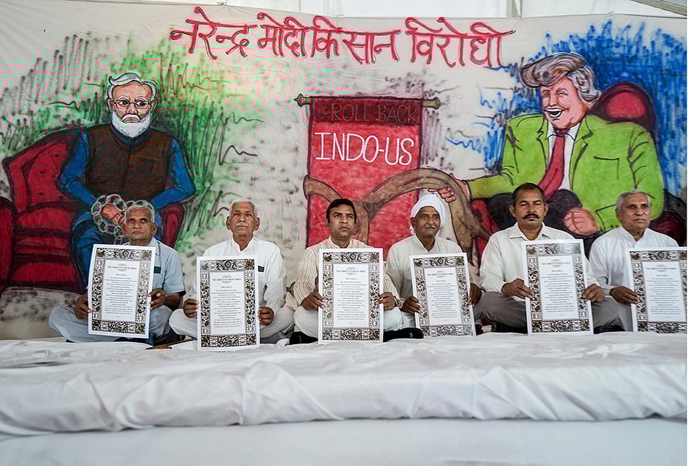 Congress protest against India-US trade deal