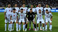  (AP Photo/Vahid Salemi, file) : FILE - Iran players pose for a team photo before an Asian group A qualifying soccer match against North Korea for the 2026 World Cup, June 10, 2025, at Azadi Stadium in Tehran, Iran.