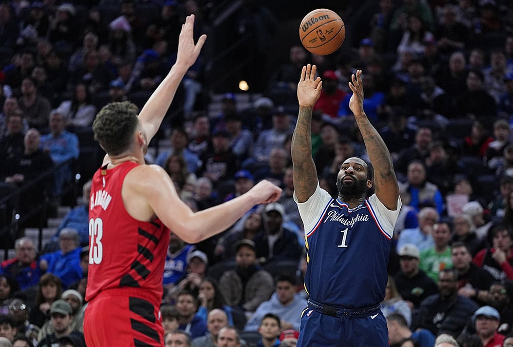 Philadelphia 76ers Vs Portland Trail Blazers NBA game-Andre Drummond