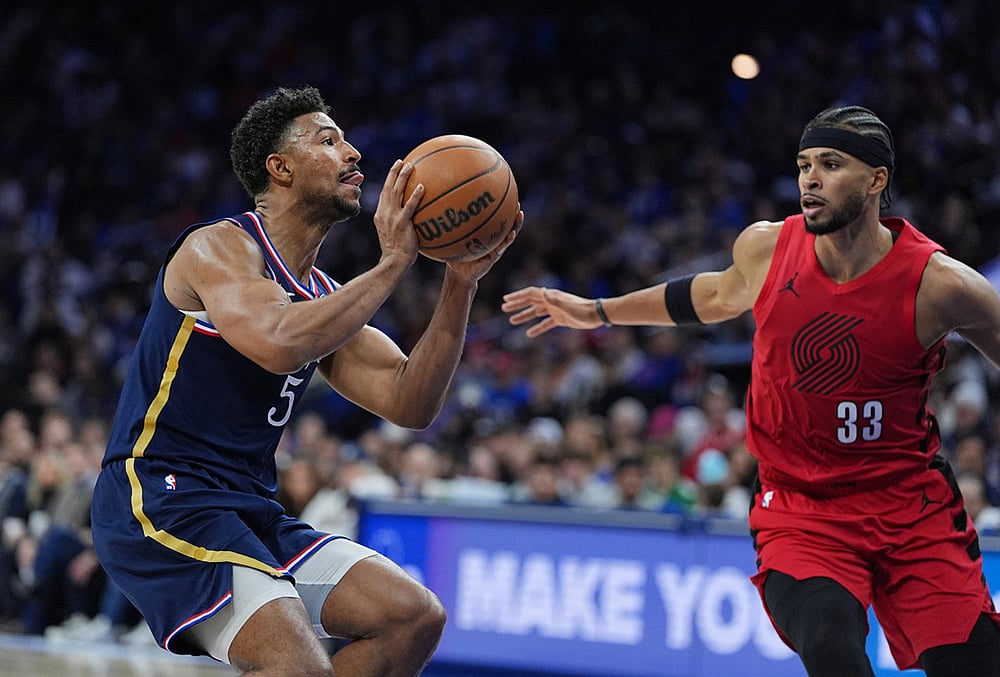 Philadelphia 76ers Vs Portland Trail Blazers NBA game-Quentin Grimes