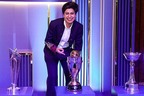 Commentator and former cricketer Anjum Chopra during the BCCI Naman Awards 2026, in New Delhi.