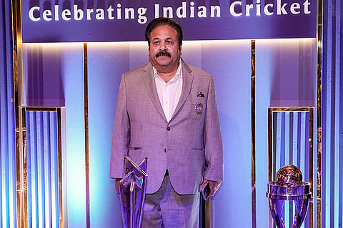 Board of Control for Cricket in India (BCCI) Vice President Rajeev Shukla during the BCCI Naman Awards 2026, in New Delhi.
