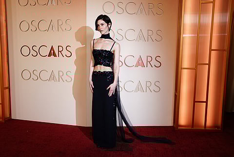 Gracie Abrams arrives at the Oscars at the Dolby Theatre in Los Angeles. 