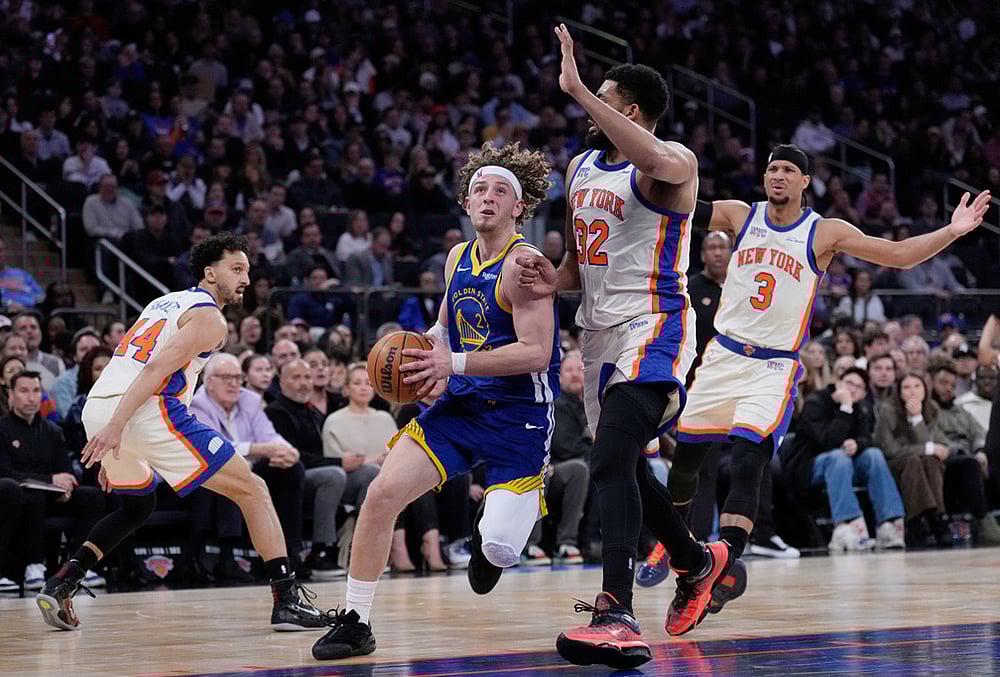 New York Knicks Vs Golden State Warriors NBA game-Brandin Podziemski