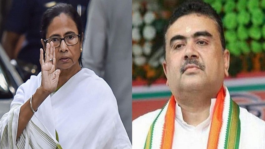 Mamata Banerjee and Suvendu Adhikari - null