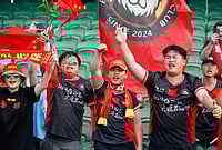 China Vs Australia Semi-Final In Pics: See Best Photos From AFC Women's Asia Cup 2026 Knockout Match In Perth | Photo: AP/Gary Day : China fans react following the Women's Asian Cup quarterfinal soccer match between China and Taiwan in Perth, Australia.