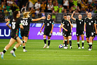 China 1-2 Australia, AFC Women’s Asian Cup: Sam Kerr Nets Winner As Matildas Storm Into Final | Photo: AP/Gary Day : Australian players react following the Women's Asian Cup semifinal soccer match between China and Australia in Perth, Australia.