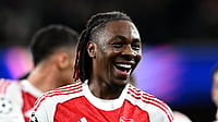 Arsenal 2-0 Bayer Leverkusen Live Score, UEFA Champions League: Eze, Rice Score As Mikel Arteta's Side Qualify For QF ChampionsLeague/X : Eberechi Eze celebrates after scoring against Bayer Leverkusen in UEFA Champions League 2025-26 round of 16 clash.