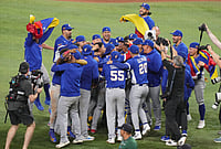 Venezuela Vs USA, World Baseball Classic 2026: Suarez, Palencia Shine As Arepa Power Win Maiden Title | Photo: AP/Lynne Sladky : Venezuela celebrates after defeating the United States in the championship game of the World Baseball Classic, in Miami.