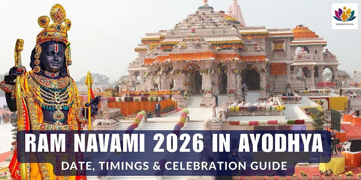 Lord Ram statue and Ayodhya Temple for Ram Navami - null