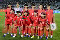 South Korea Vs Japan Semi-Final In Pics: See Best Photos From AFC Women's Asian Cup 2026 Knockout Match In Sydney | Photo: AP/Rick Rycroft : South Korea pose for a team photo ahead of the Women's Asian Cup semifinal soccer match between Japan and South Korea in Sydney.