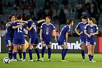 South Korea 1-4 Japan, AFC Women’s Asian Cup: Imperious Nadeshiko Set Final Date With Australia | Photo: AP/Rick Rycroft : Japan players celebrate following the Women's Asian Cup semifinal soccer match between Japan and South Korea in Sydney.