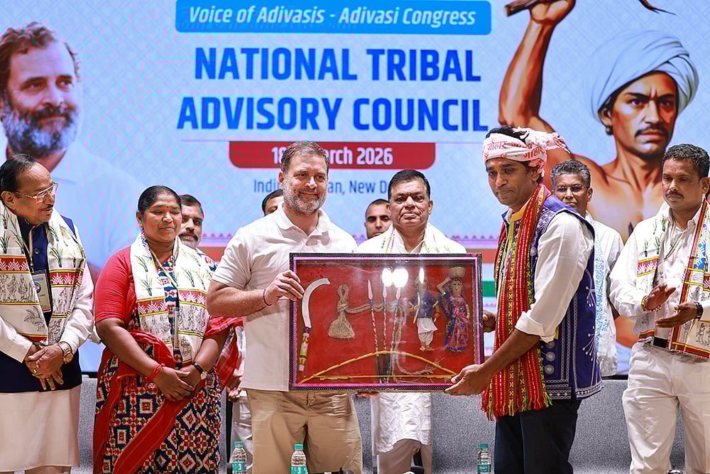 Rahul Gandhi at National Tribal Advisory Council meeting in Delhi