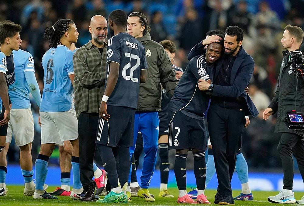 Manchester City vs Real Madrid Champions League soccer-Pep Guardiola