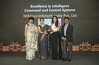 Ms. Aparna Gaurav, Vice President-Sales, NIRAsys receiving the award