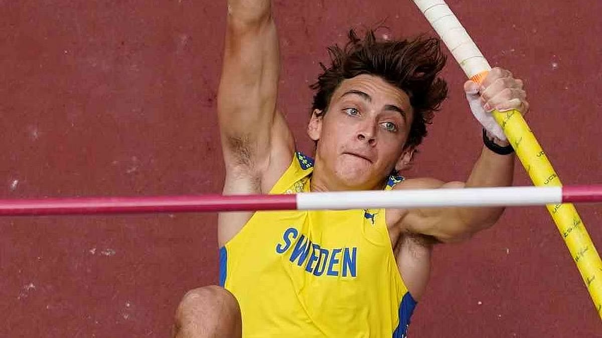 File photo of men's pole vault world record-holder Armand Duplantis in action. - AP