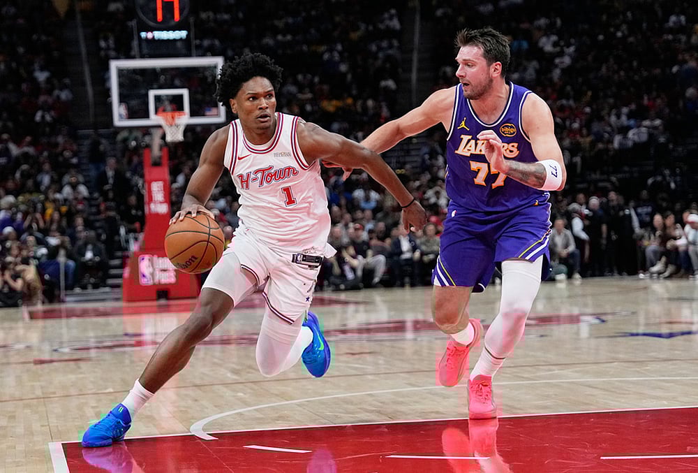 Houston Rockets Vs Los Angeles Lakers NBA basketball-Amen Thompson