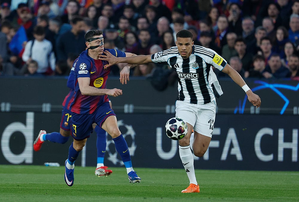 FC Barcelona VS Newcastle United FC Champions League Soccer-Malick Thiaw