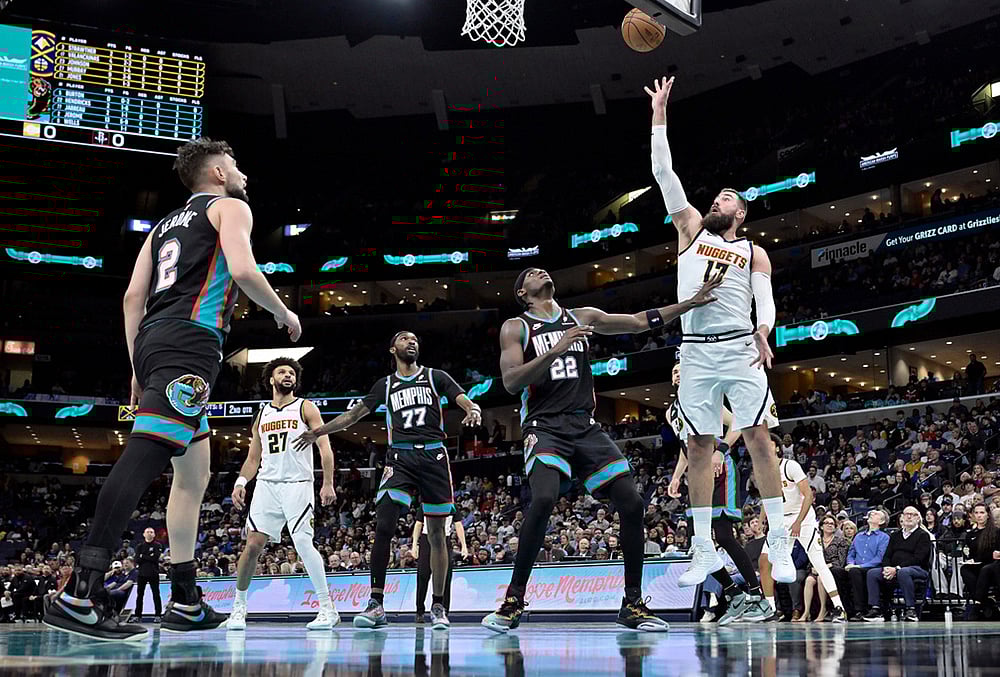 Memphis Grizzlies Vs Denver Nuggets NBA basketball-Jonas Valanciunas