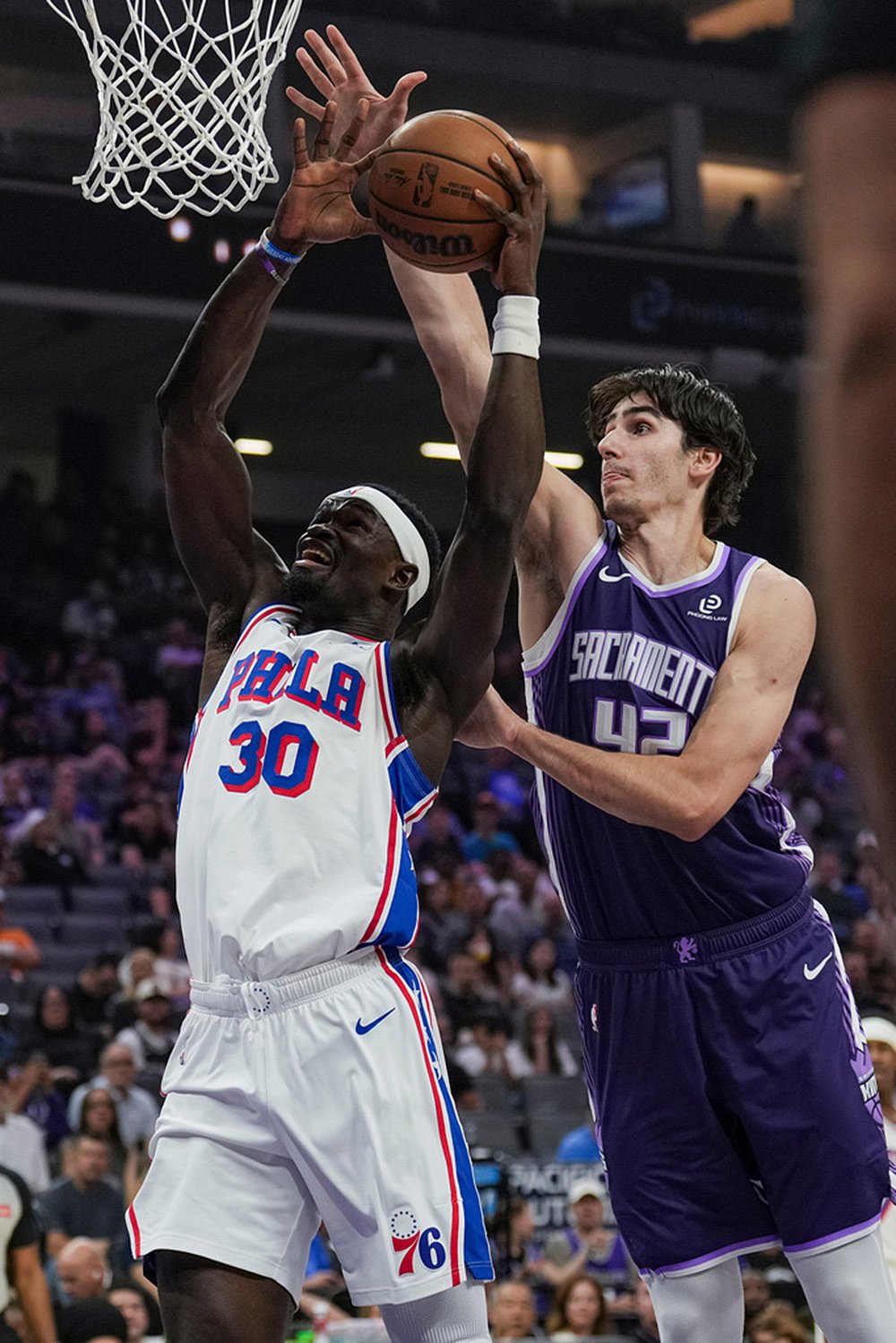Sacramento Kings Vs Philadelphia 76ers NBA Basketball game-Adem Bona