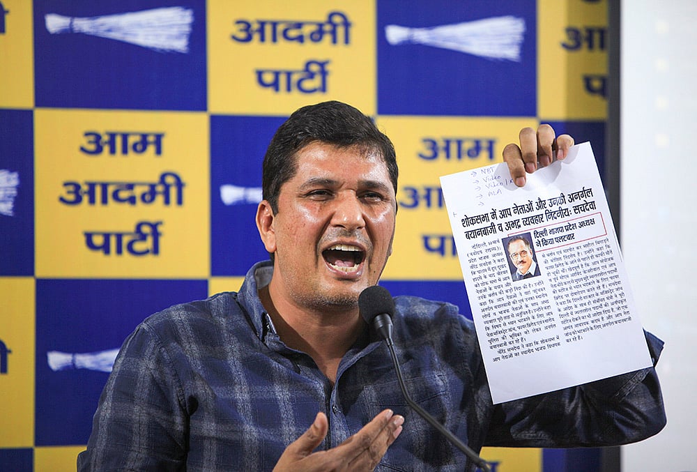 Saurabh Bhardwaj addresses media