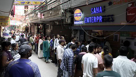 Residents of Govindpuri queue from 6 am, waiting hours for a single LPG cylinder.