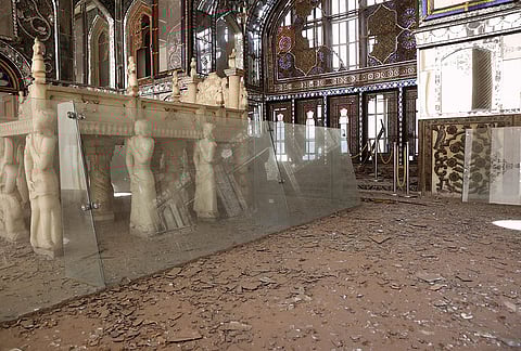 Damage caused by U.S. and Israeli strikes on Iran is seen at the Qajar-era Golestan Palace in Tehran, Iran, March 3, 2026. 