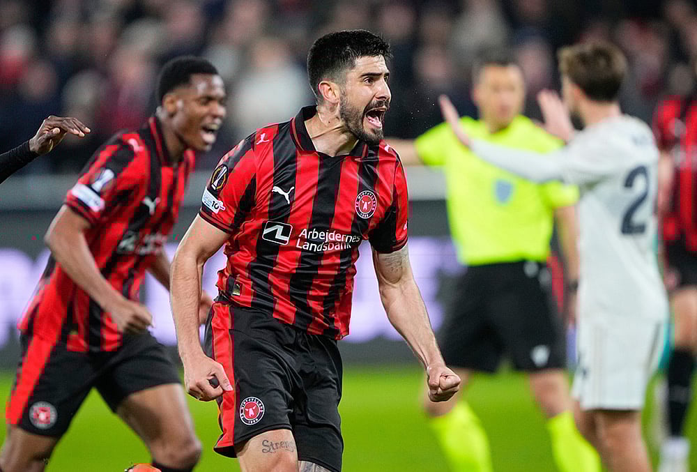 FC Midtjylland vs Nottingham Forest Europa League soccer-Martin Erlic 