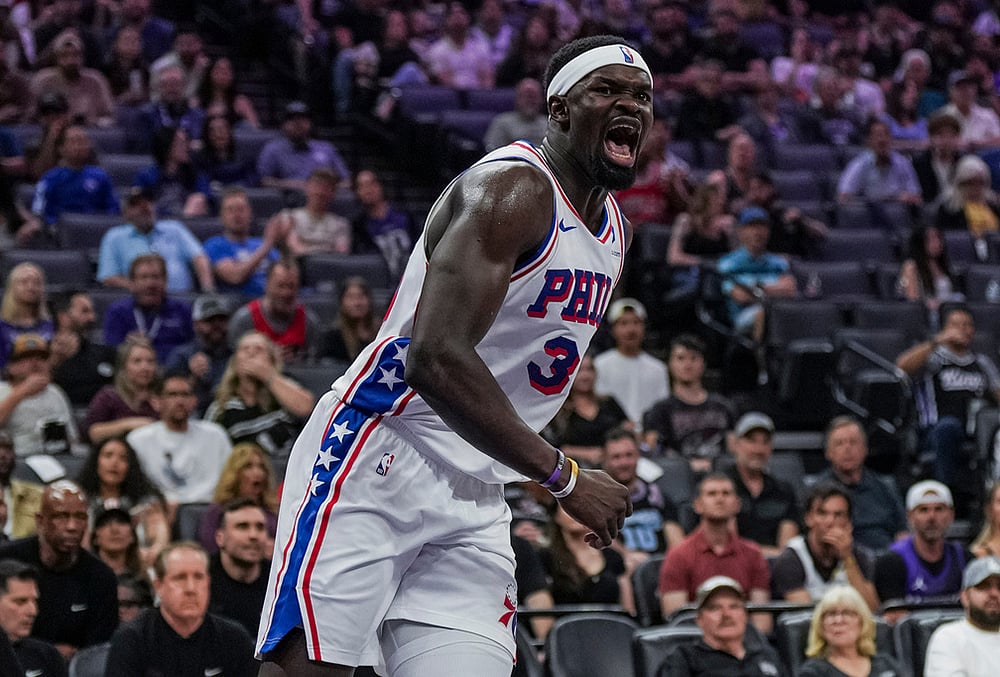 Sacramento Kings Vs Philadelphia 76ers NBA Basketball game-Adem Bona