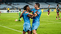AIFF : Mumbai City FC players celebrate after scoring a goal against Mohun Bagan during ISL 2025-26. 