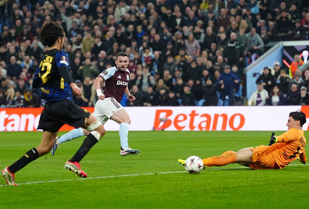 Aston Villa vs LOSC Lille Europa League soccer- John McGinn