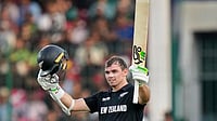 New Zealand Vs South Africa Highlights, 3rd T20I: Tom Latham’s Fifty Leads NZ To Eight-Wicket Win | Photo: AP/Anjum Naveed : New Zealand Vs South Africa Highlights, 3rd T20I: New Zealand's Tom Latham in action.