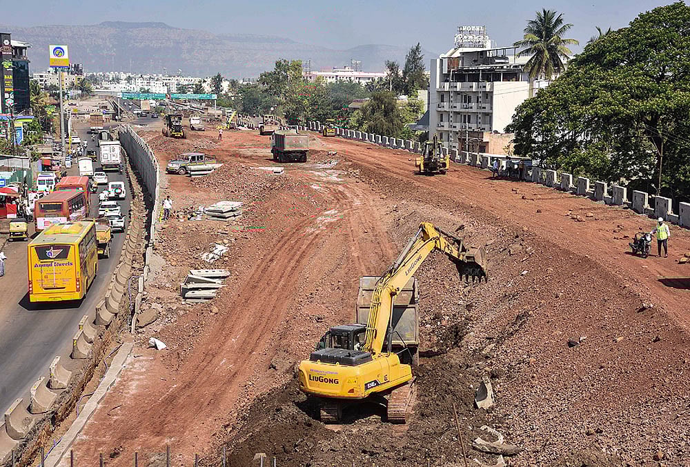 Construction work of NH 48