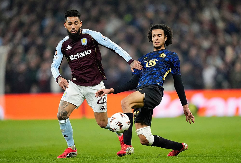 Aston Villa vs LOSC Lille Europa League soccer-Ayyoub Bouaddi