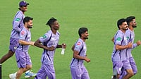 KKR Intra-Squad Match 1, Live Streaming: When And Where To Watch Kolkata Knight Riders Practice Game For IPL 2026 | Photo: PTI/Swapan Mahapatra : Kolkata Knight Riders players during a training session at Eden Gardens ahead of IPL 2026, in Kolkata.