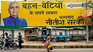 | Photo: Suresh K. Pandey : Maternal Welfare State: Party office of the Janata Dal (United) in Patna