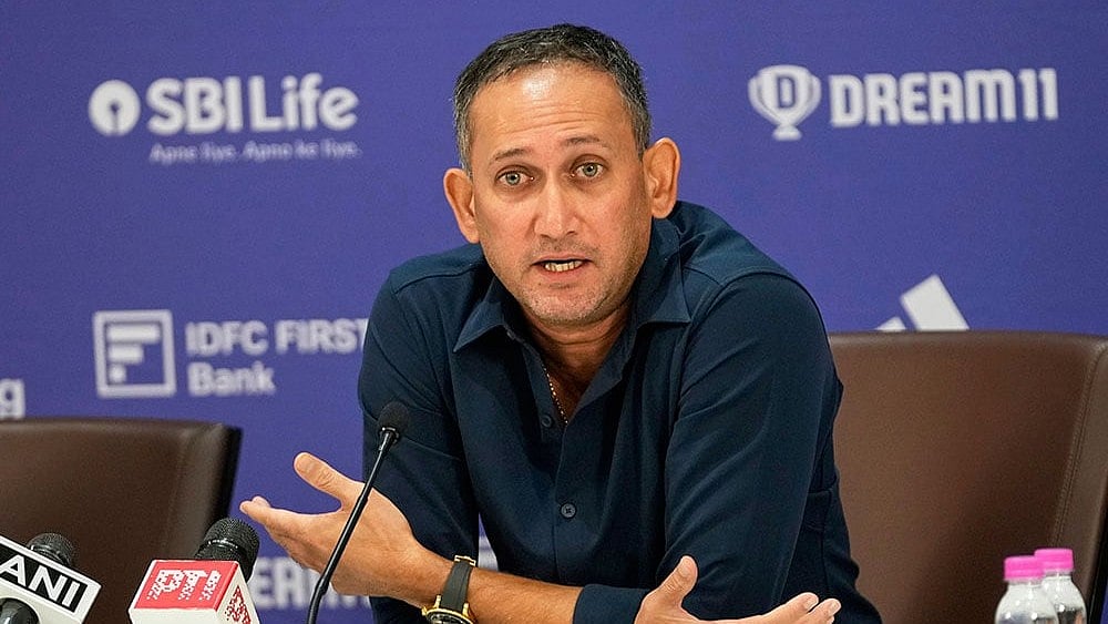 BCCI chairman of selectors Ajit Agarkar.  - | Photo: AP/Rajanish Kakade