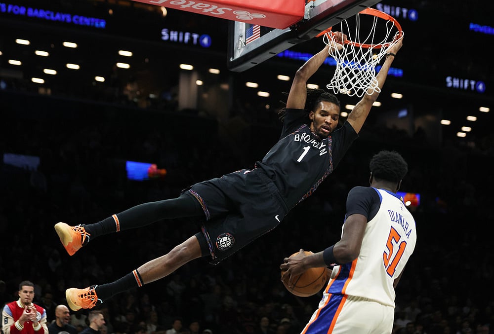 Brooklyn Nets Vs New York Knicks NBA basketball-Ziaire Williams