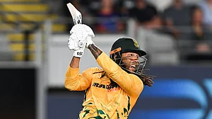 ProteasMenCSA/X : South Africa cricketers in action against New Zealand in the T20I series 2026.