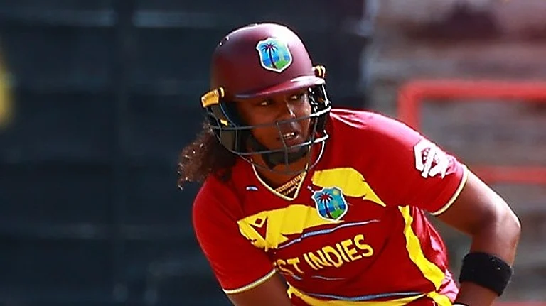 Hayley Matthews in action for West Indies Women. - windiescricket/X