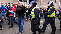 Newcastle Vs Sunderland, Premier League: Fans Fight Outside St. James’ Park Ahead Of Tyne-Wear Derby – Video | Photo: AP/Owen Humphreys : Sunderland fans clash with Newcastle United fans as police attempt to intervene before the Premier League match between Newcastle and Sunderland outside St James' Park, Newcastle upon Tyne, England, Sunday March 22, 2026.