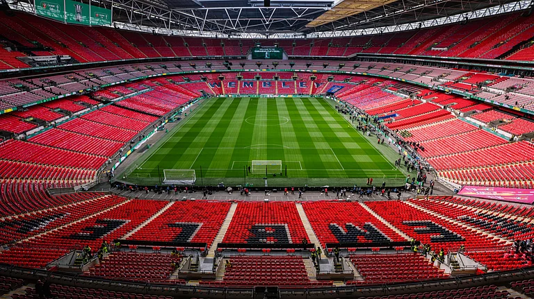 Wembley Stadium hosting Arsenal vs Man City EFL Cup 2025-26 final. - ManCity/X