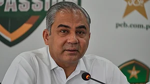 AP : Chairman of Pakistan Cricket Board Mohsin Naqvi speaks during a press conference regarding the upcoming Pakistan Super League, in Lahore.