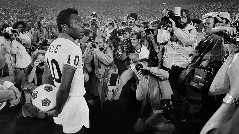 File photo of Pele turning out for New York Cosmos in 1975. - FIFA